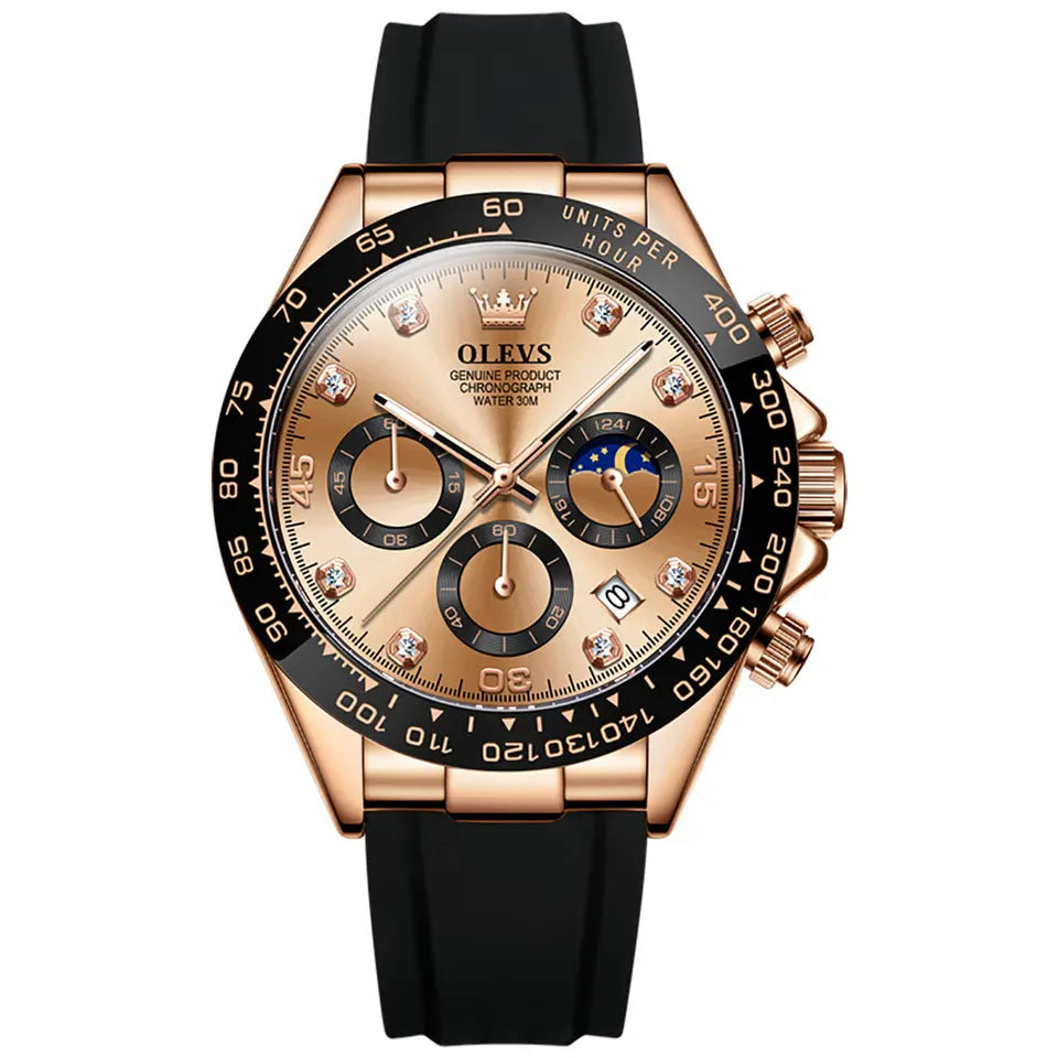 Men Watch OLEVS 2875 Casual Watch Rose Gold