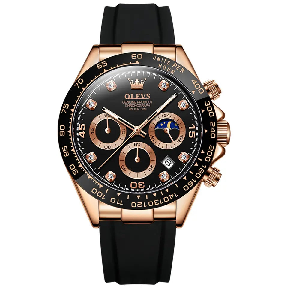 Men Watch OLEVS 2875 Casual Watch Rose Gold