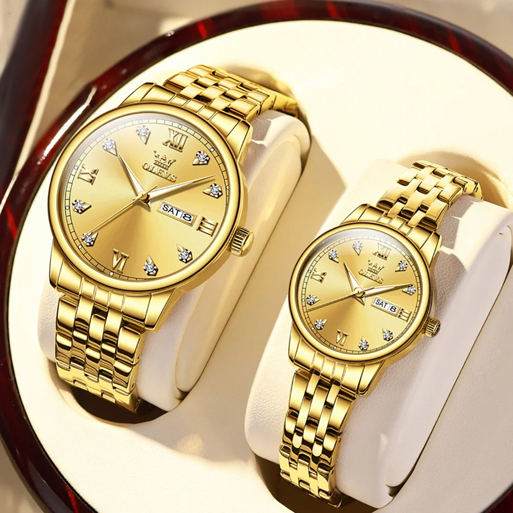 OLEVS Men Luxury Watch 5525 Gold
