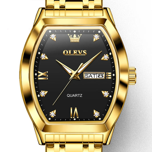 OLEVS Men Luxury Watch 5528 Black Gold