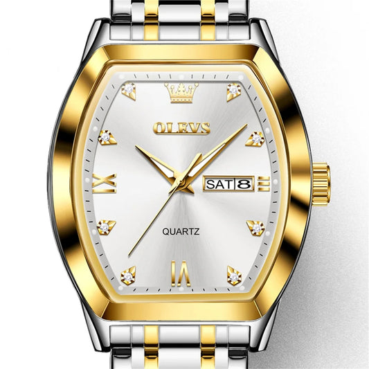 OLEVS Men Luxury Watch 5528 White Silver
