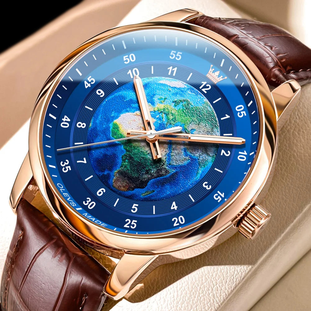 Men Watch OLEVS 5583 Brown