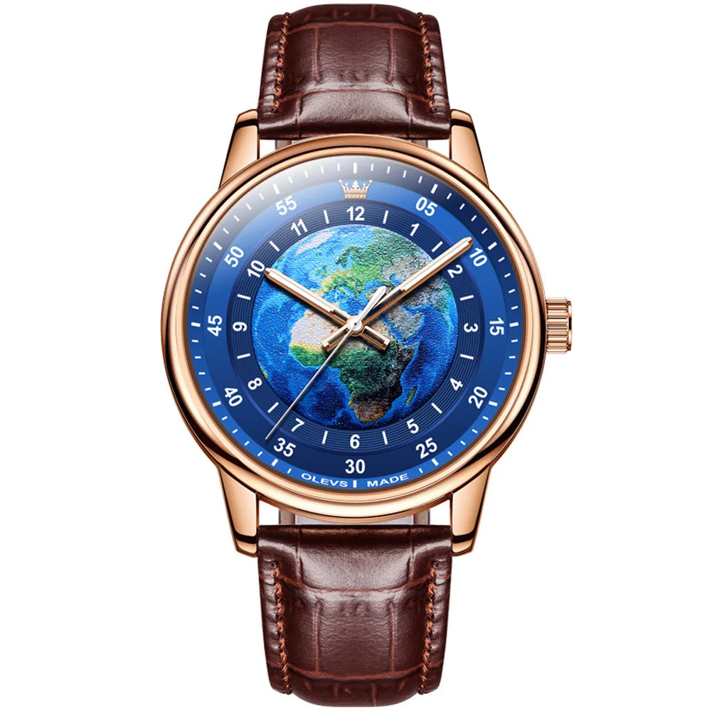 Men Watch OLEVS 5583 Brown