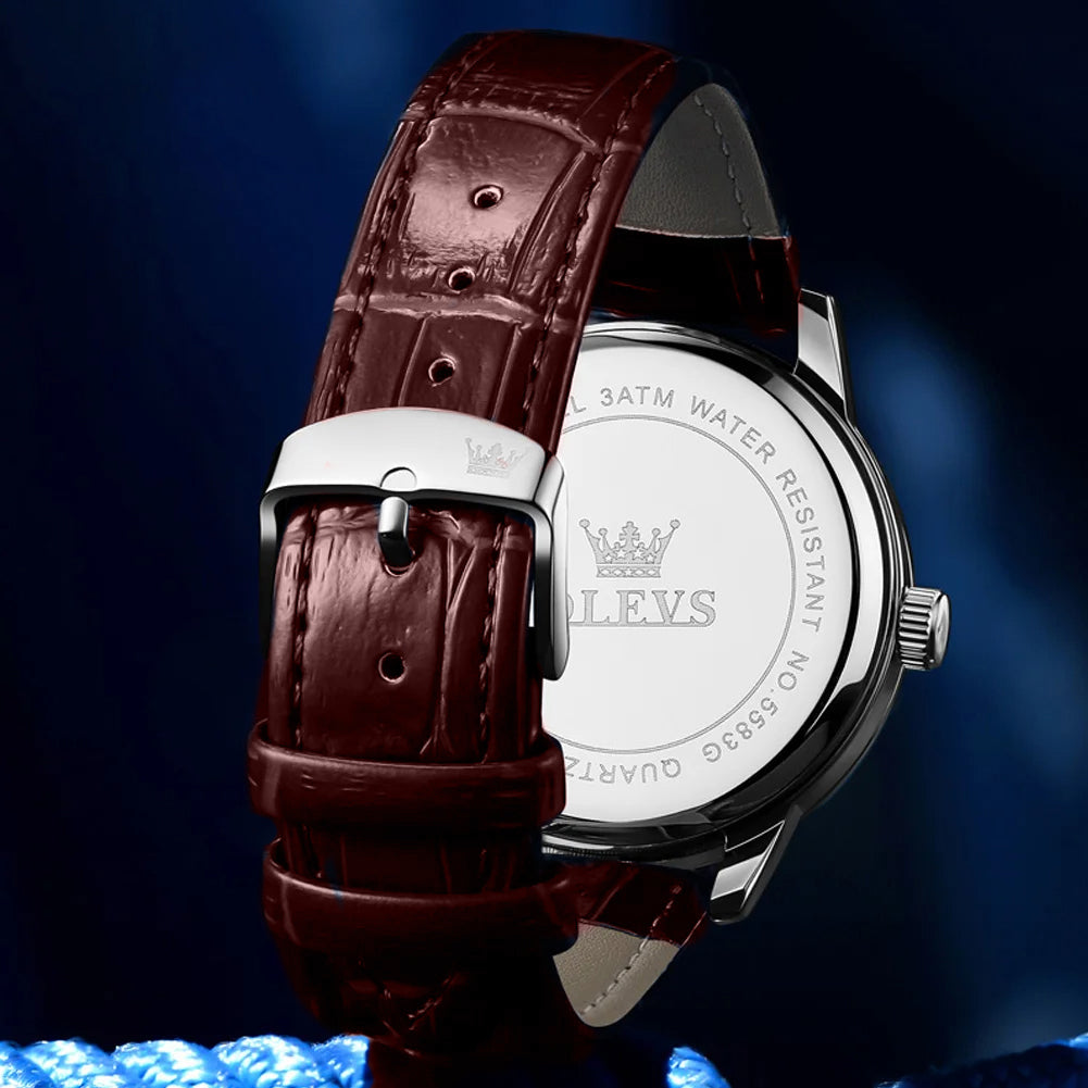 Men Watch OLEVS 5583 Brown
