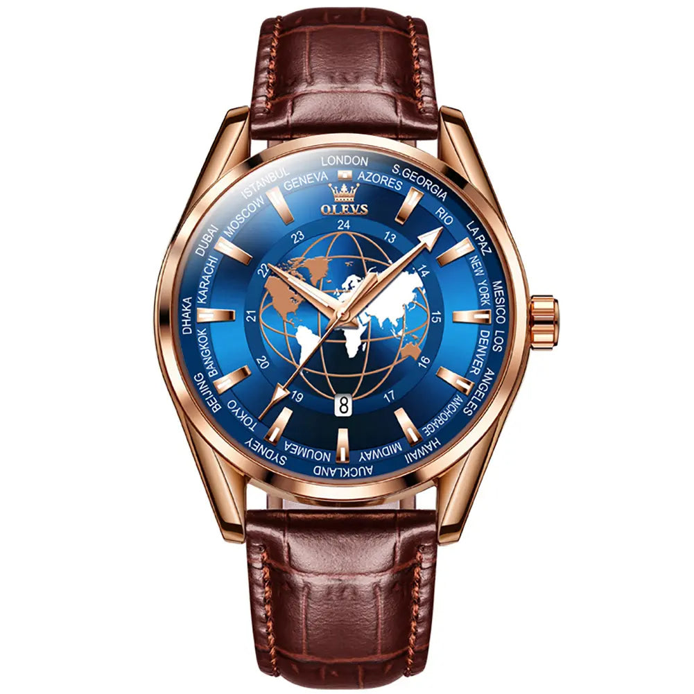 Men Watch OLEVS 9926 Brown