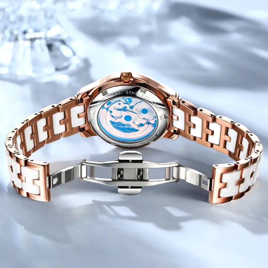 Women Mechanical Watch OLEVS Butterfly Design 