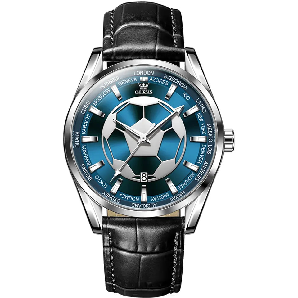 Men Watch OLEVS 9949 Football Sport Gold