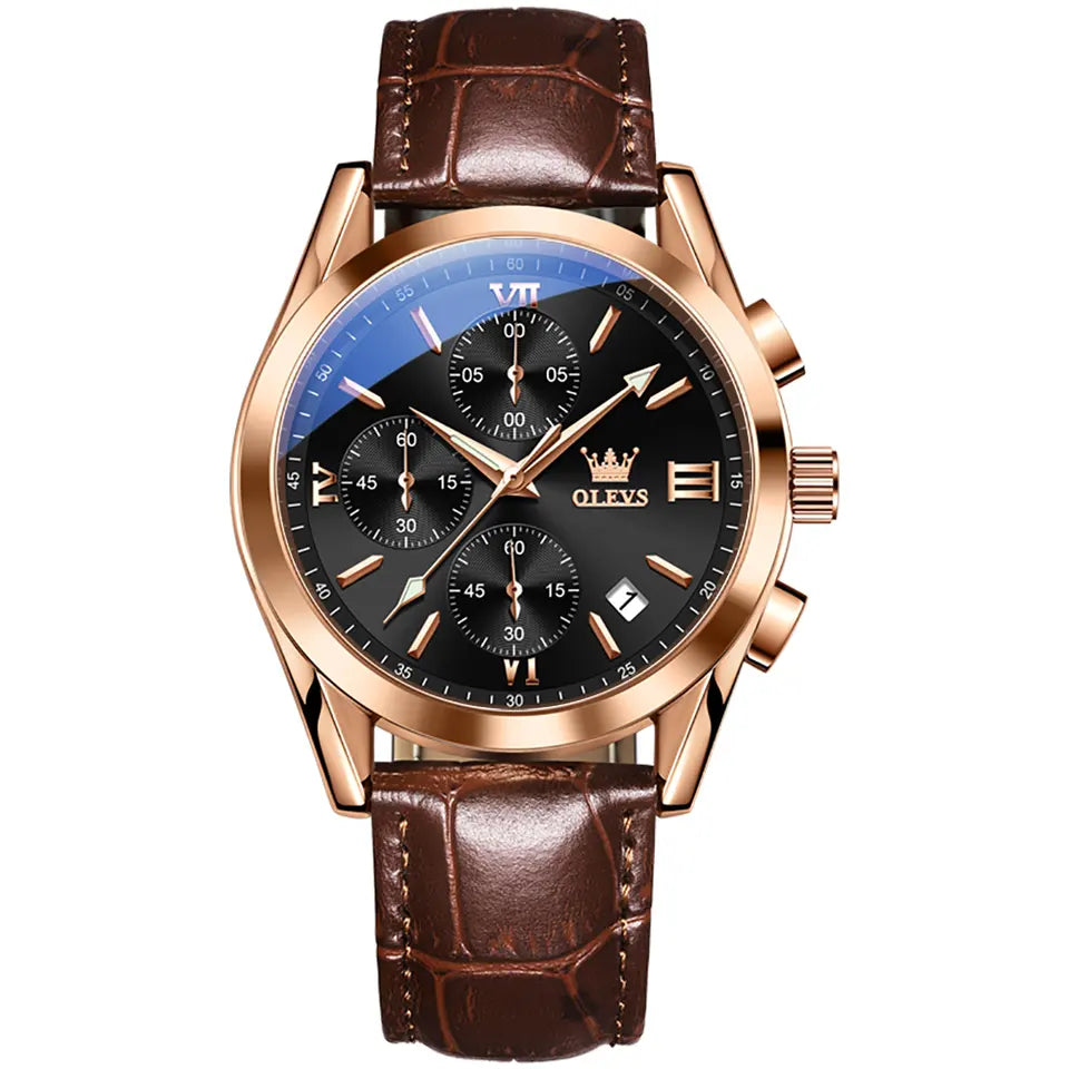 OLEVS Men Clasic Watch 2872 Gold Blue