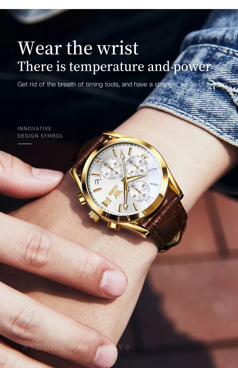 OLEVS Men Clasic Watch 2872 Rose White