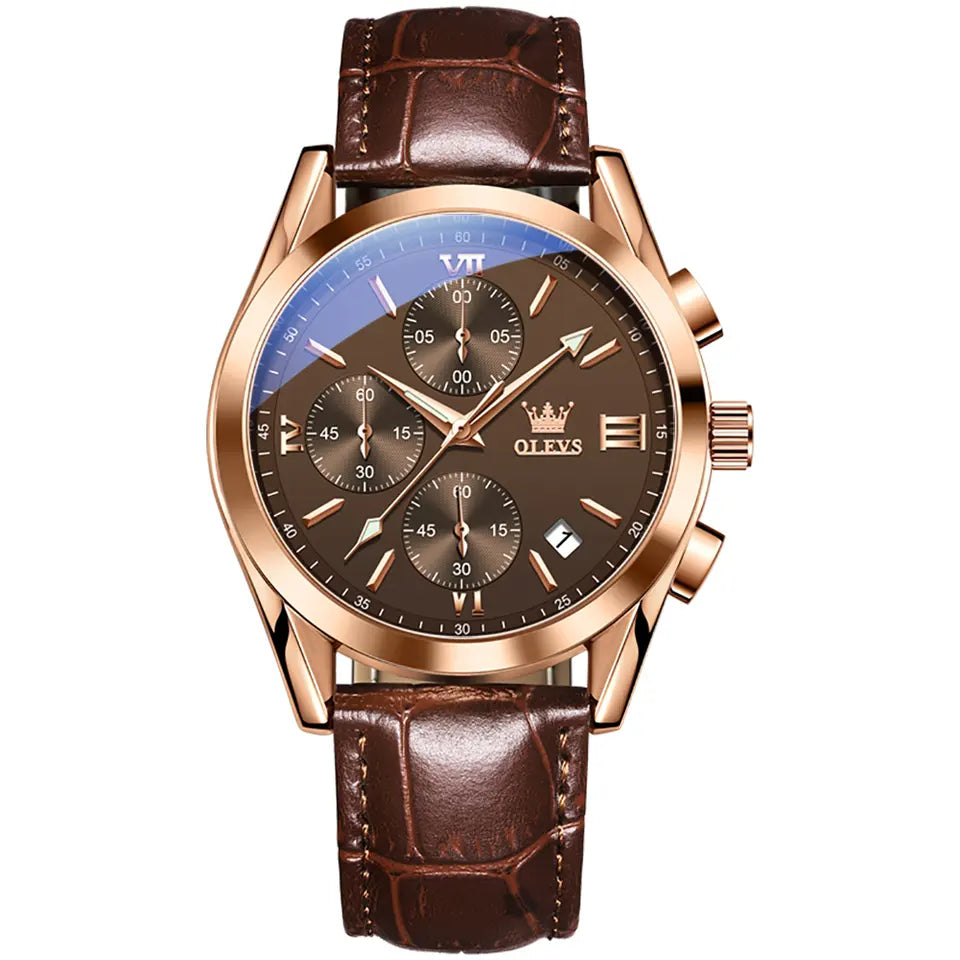 OLEVS Men Clasic Watch 2872 Gold Blue