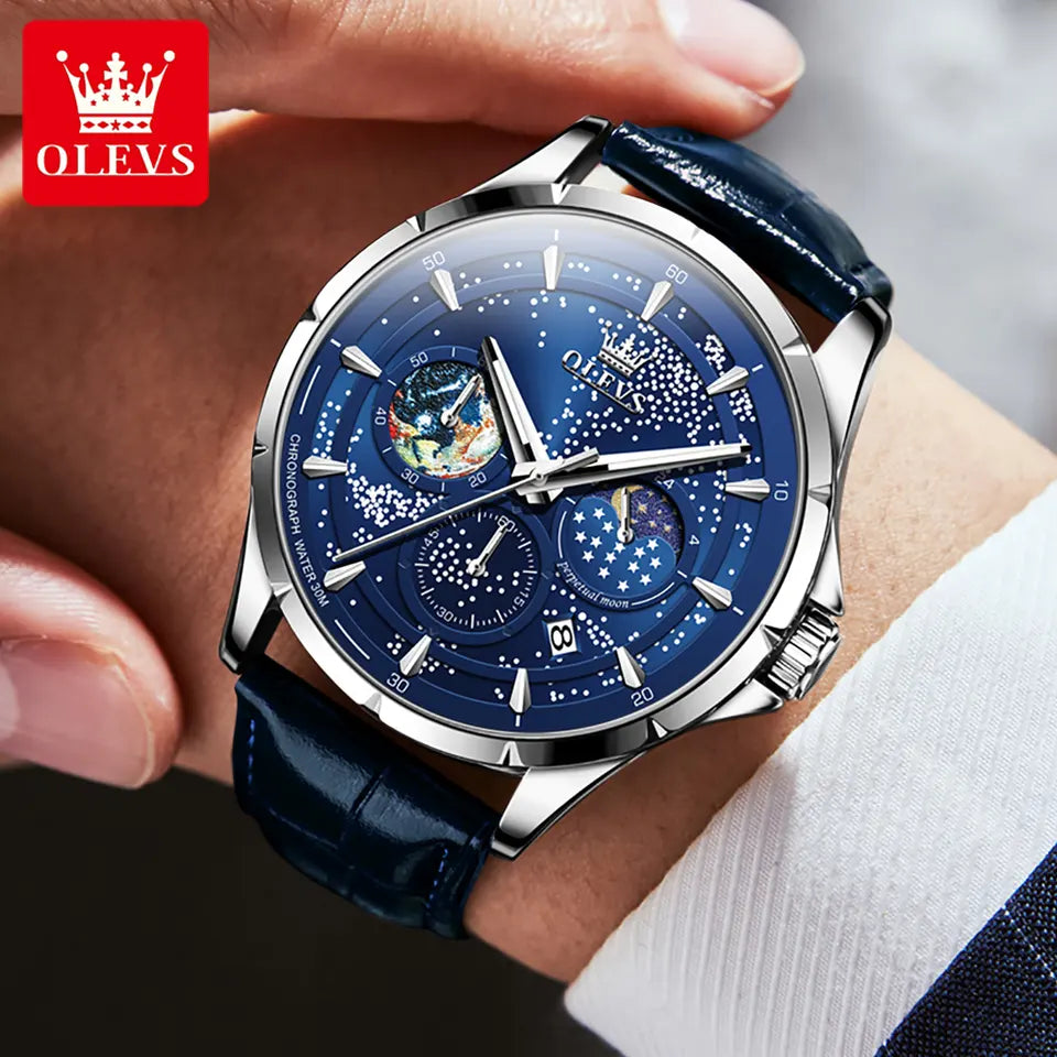 OLEVS Men Watch 5538 Blue