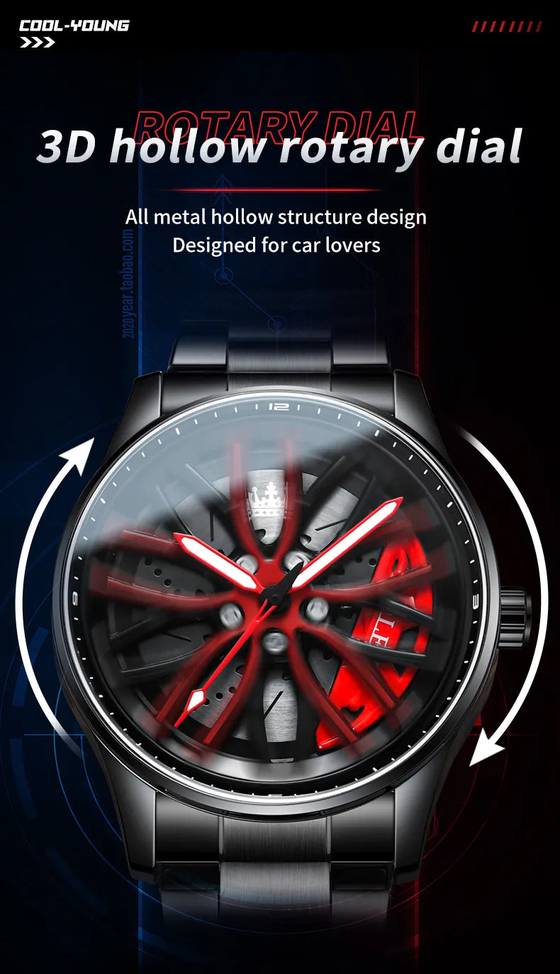 Pánské Motosport hodinky OLEVS 9937 Žluté