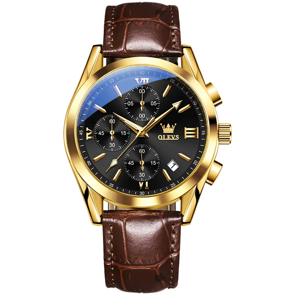 OLEVS Men Clasic Watch 2872 Gold Blue