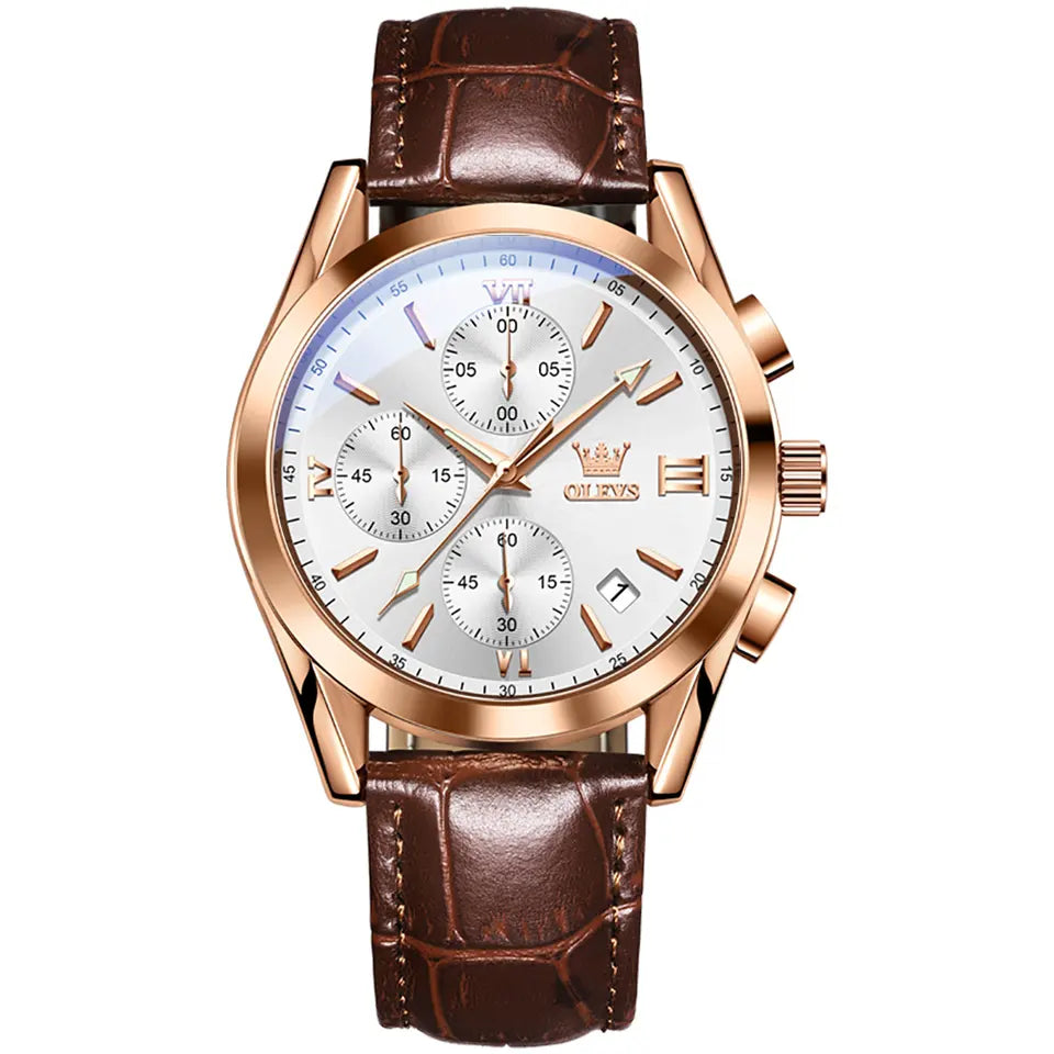 OLEVS Men Clasic Watch 2872 Gold Blue