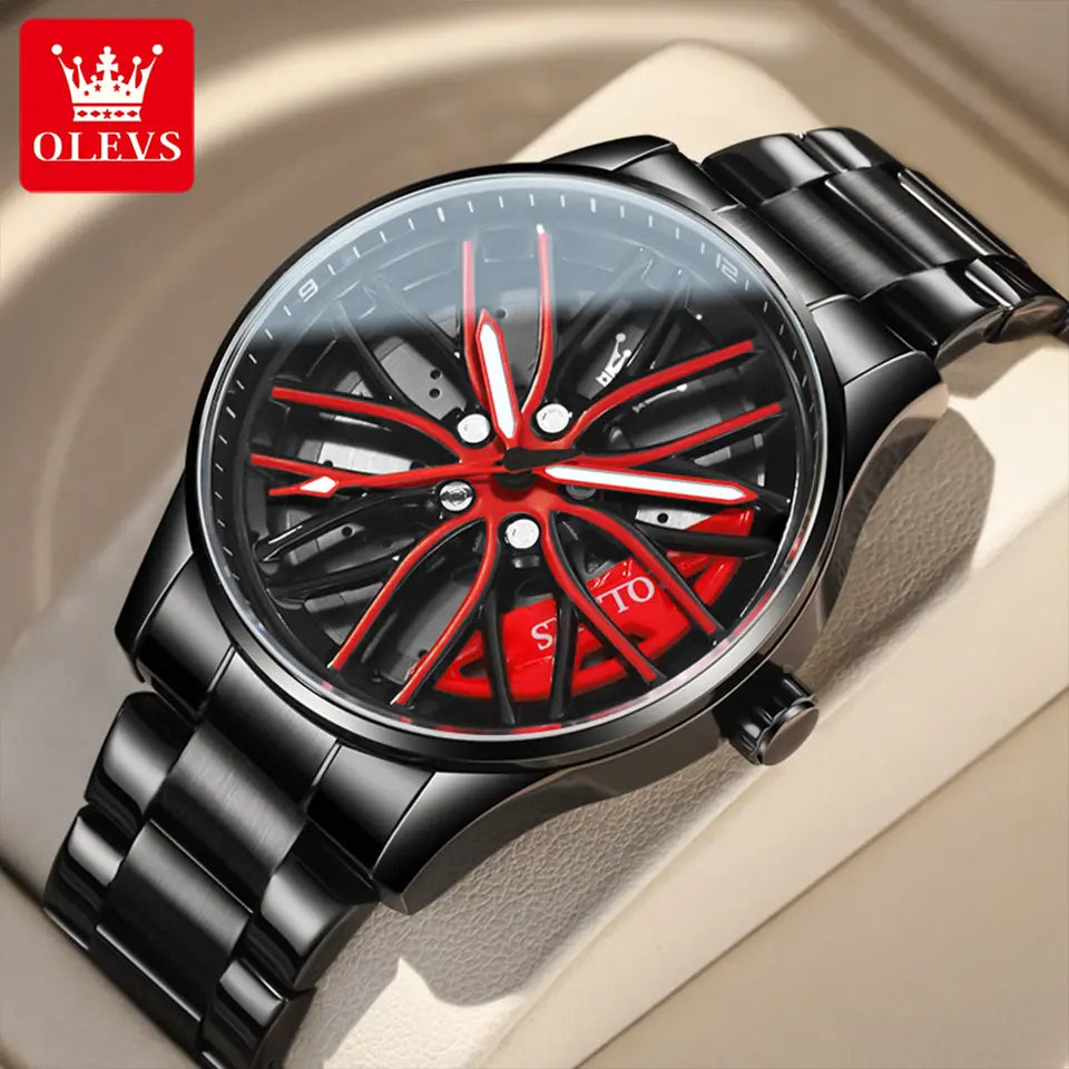 Pánské Motosport hodinky OLEVS 9937 Žluté