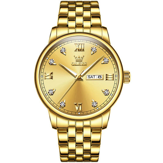 Pánské luxusní hodinky OLEVS 5525 Gold