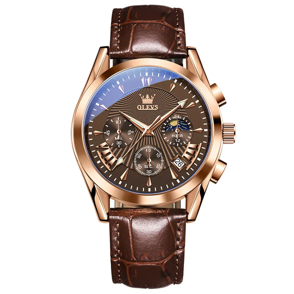 OLEVS Men Luxury Watch 2876 Brown