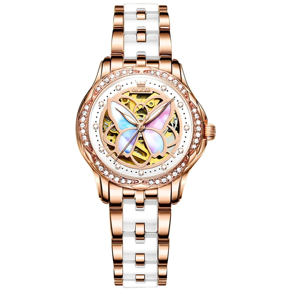 Women Mechanical Watch Butterfly design