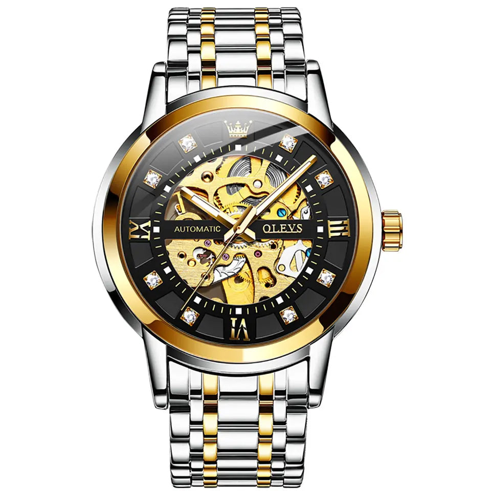 Pánské mechanické hodinky OLEVS 9901 Zlaté