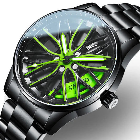 Pánské Motosport hodinky OLEVS 9937 Zelené