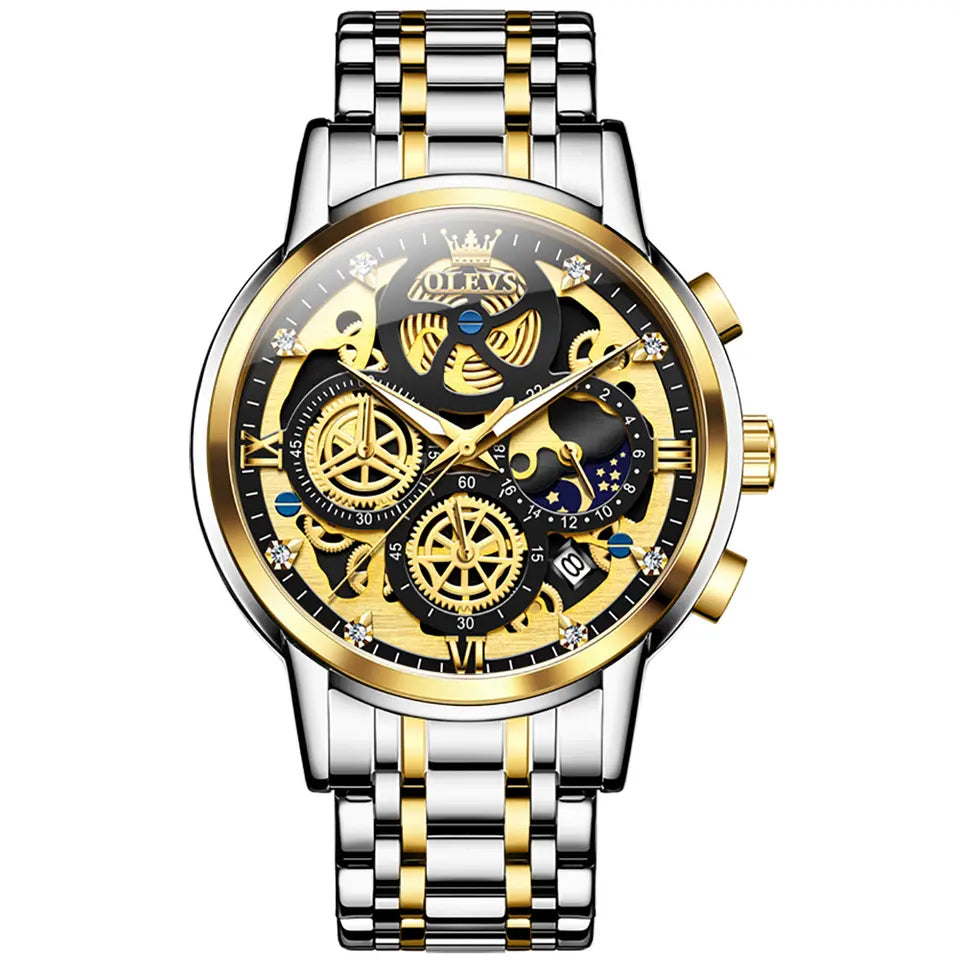 Men Watch OLEVS 9947 Gold