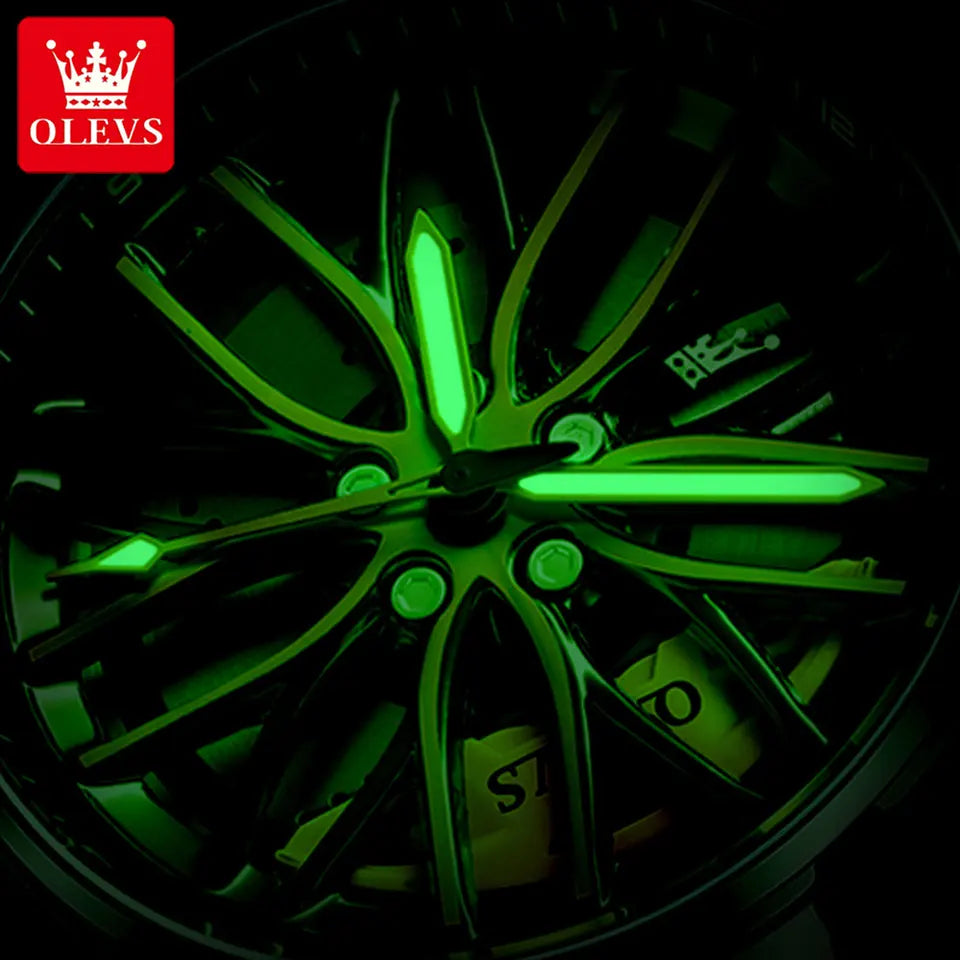 Pánské Motosport hodinky OLEVS 9937 Červené