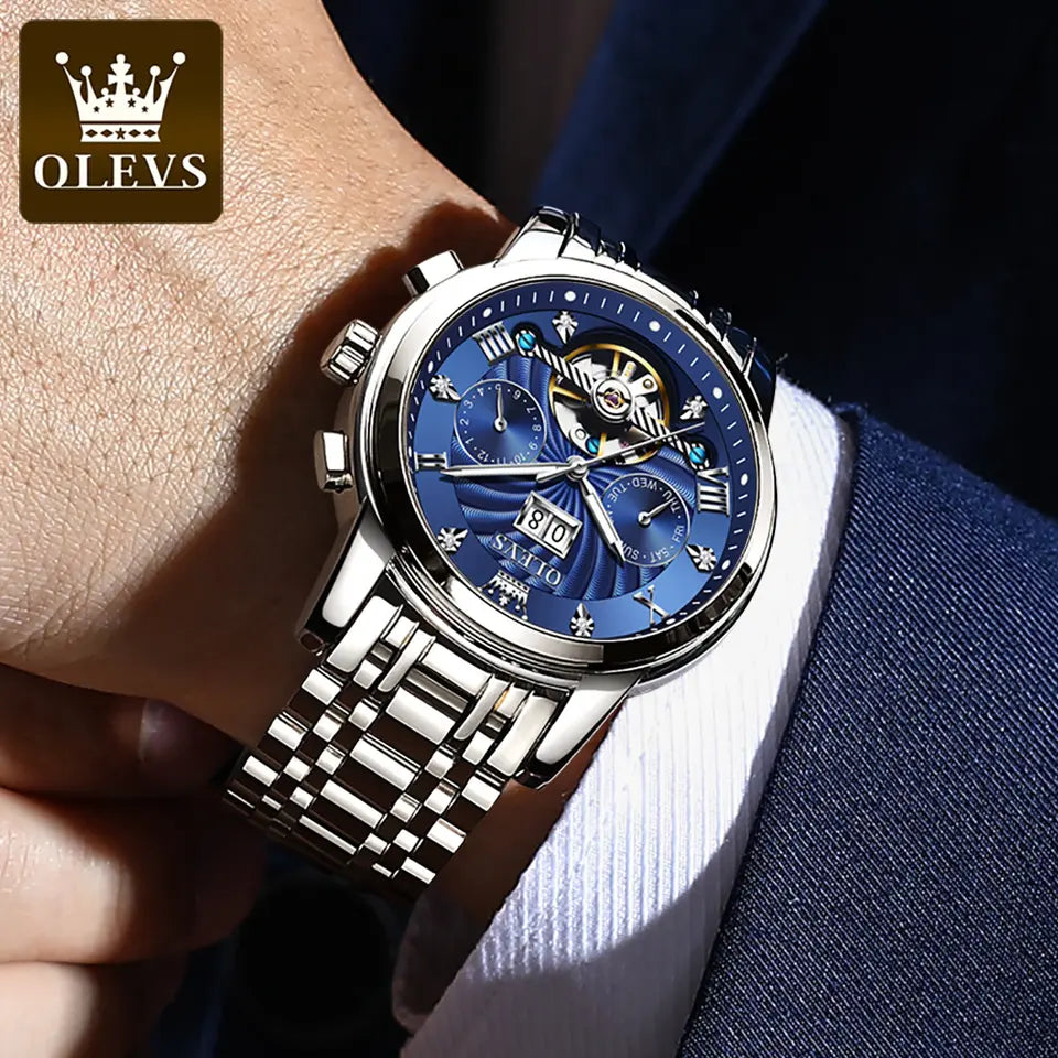 Men Watch OLEVS 9910 Automatic Mechanical Watch Gold OLEVSEurope
