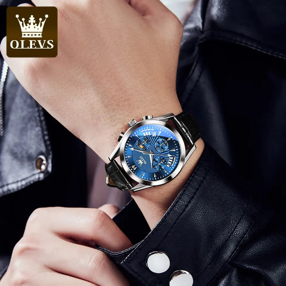 OLEVS Men Luxury Watch 2876 Blue