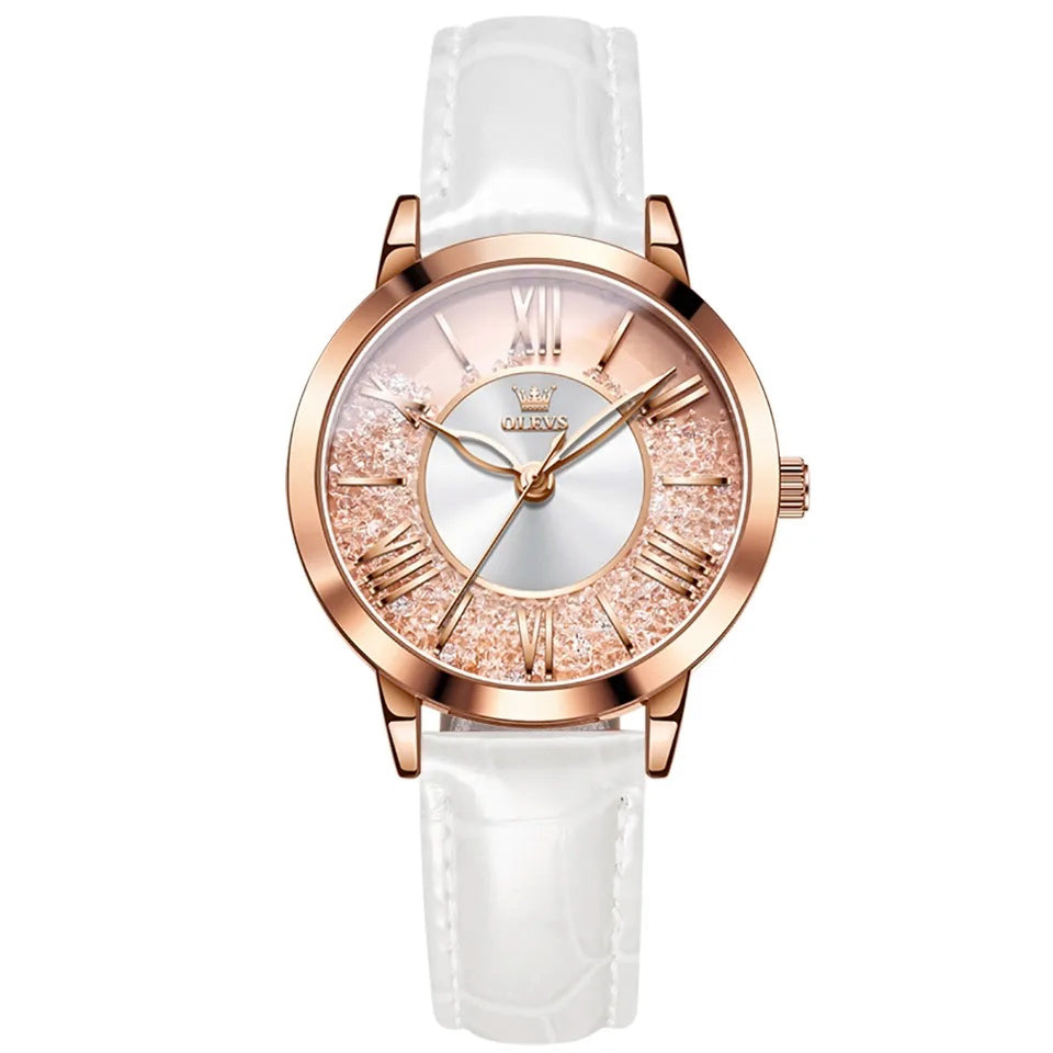 OLEVS Lady's Pink Diamonds - Red